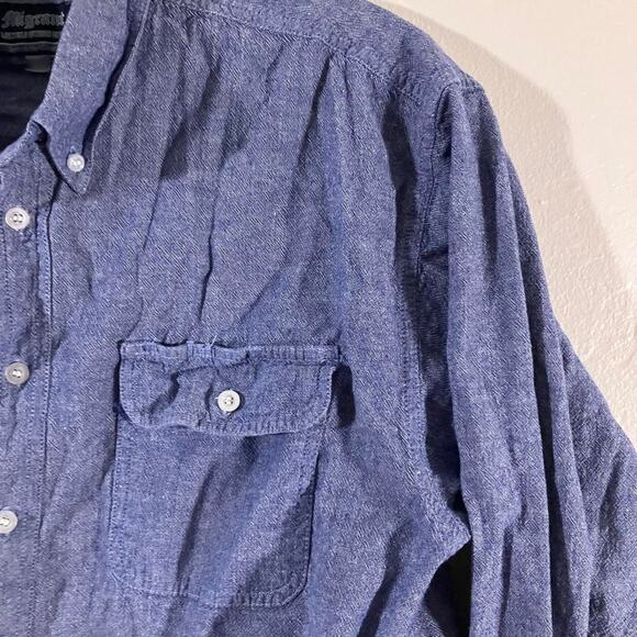 Aligrant Blue Button‎ Up Long Sleeve Shirt - Picture 2 of 5